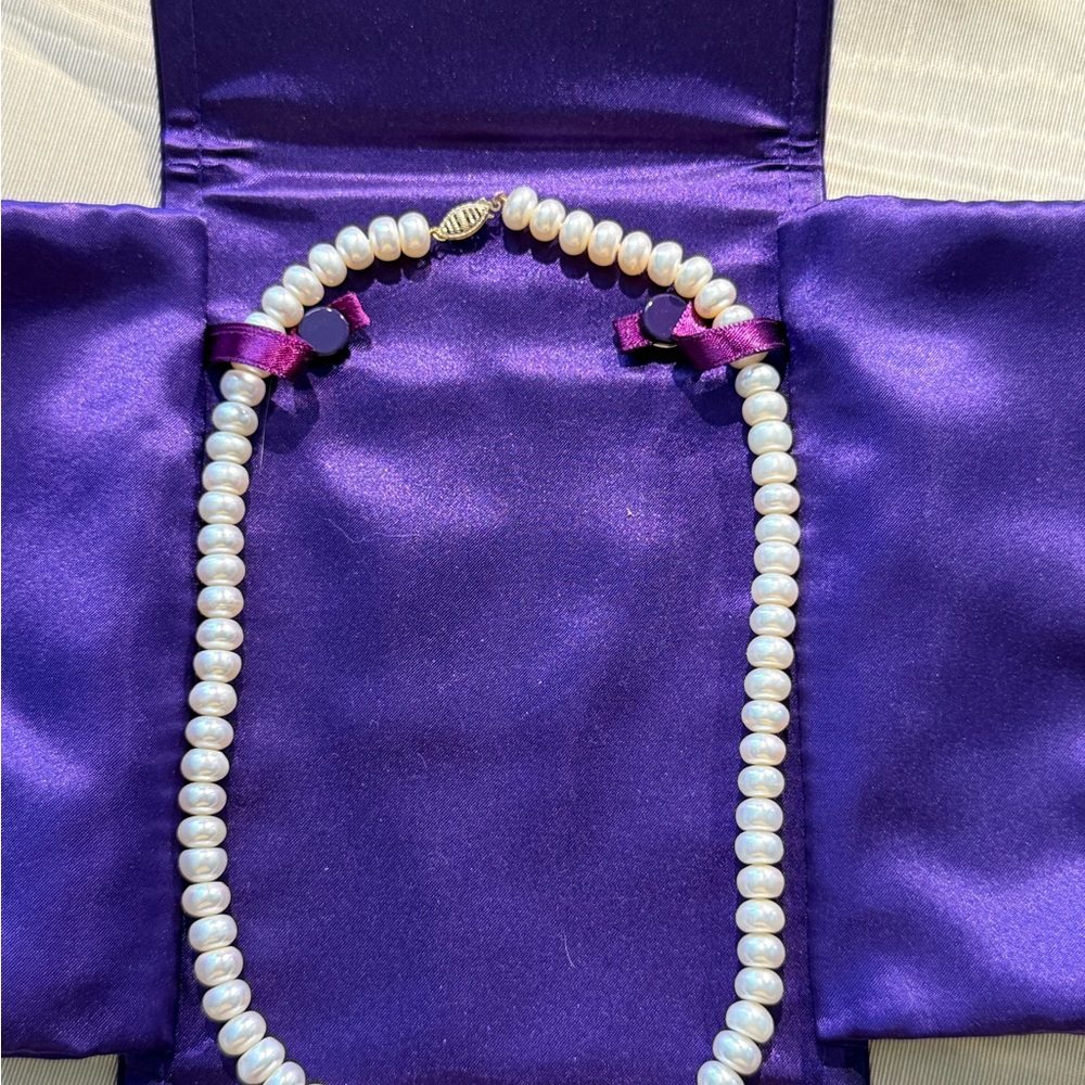 jcpenney White Pearl Necklace with Gold Clasp